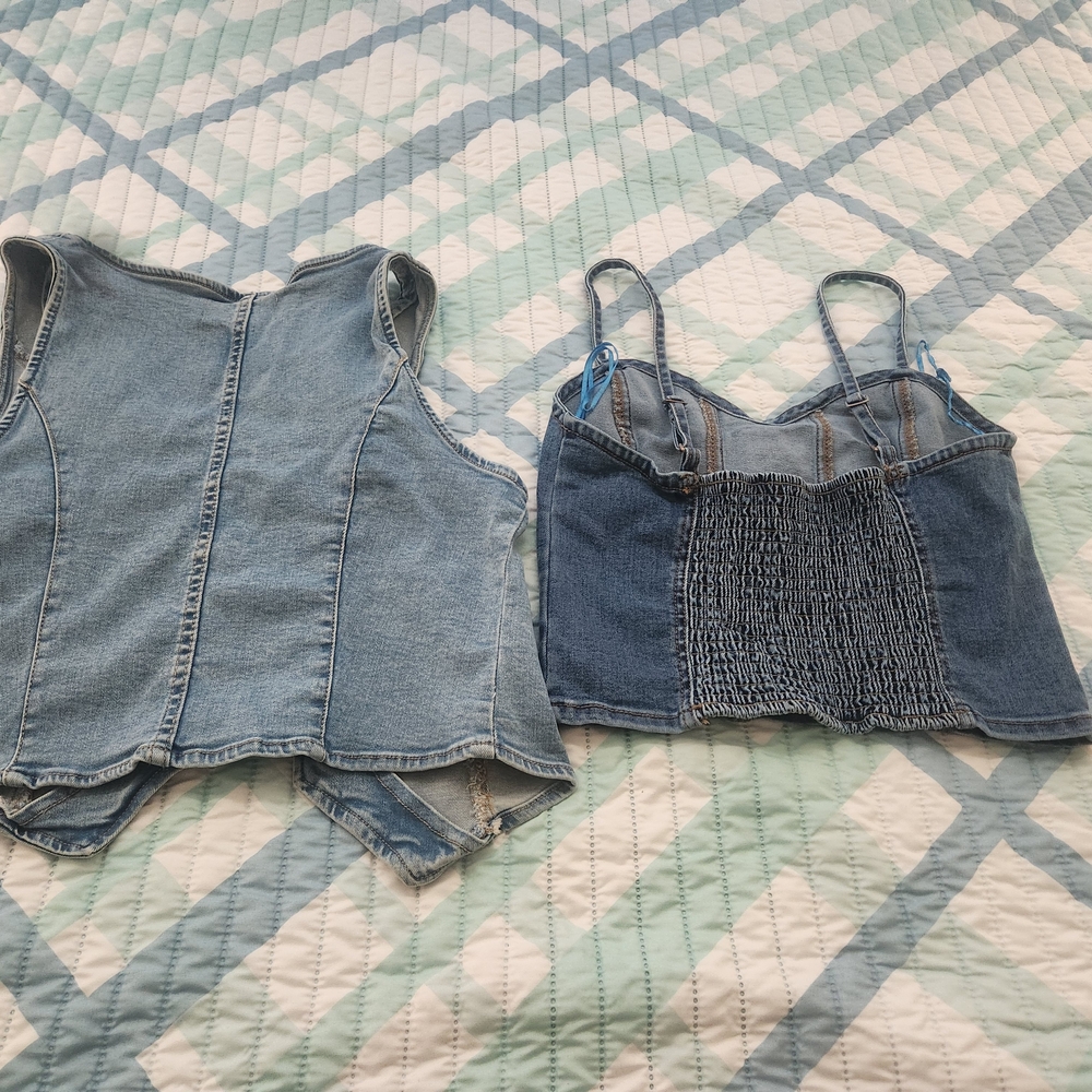 refuge Two-Piece Light & Medium Blue Denim Set - Picture 2 of 2